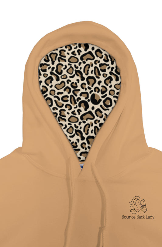 animal print bounce back lady pullover hoody