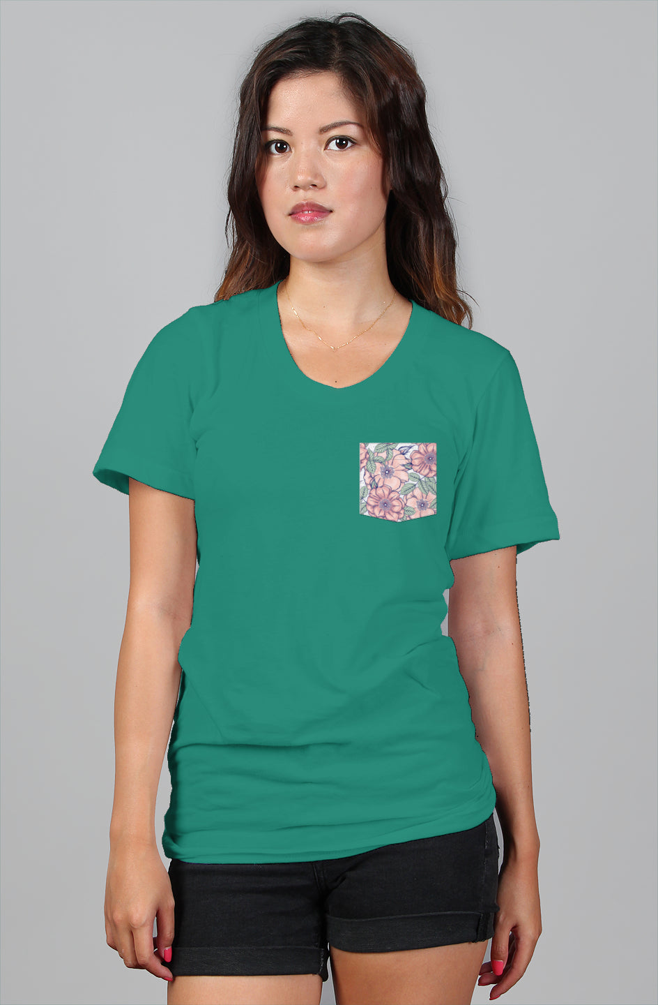 Beautiful/ printed pocket relaxed t shirt